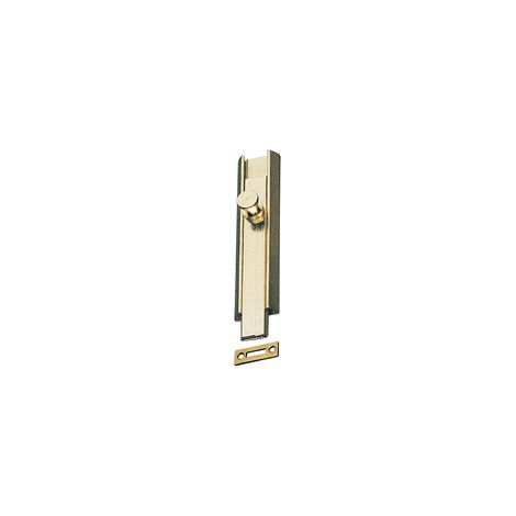 Itar – Verrou à deux entrées en laiton avec fixation invisible – Gâche plate incluse – Hauteur 70 mm – Largeur 16 mm – Décor poli