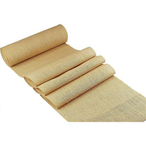 Chemin de table en toile de jute (lot de 2), 30,5 x 274 cm, toile de jute naturelle, lot de 2 - Uni - 30,5 x 274 cm (1/5)