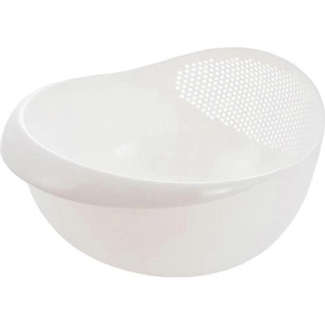 Passoire en plastique pour légumes, fruits et riz, avec trous de drainage fins, outil de cuisine compact (1/5)