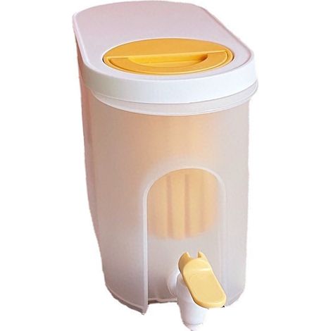Bidon d'eau réfrigérant 3,9L avec robinet, grande capacité, résistant aux hautes températures, en plastique blanc (1/5)