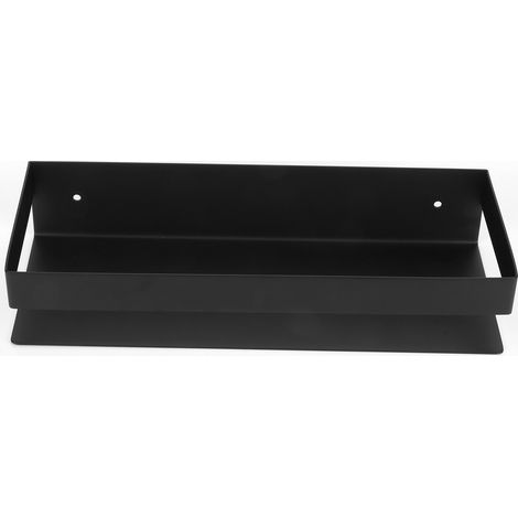 Étagère de rangement de salle de bain en acier inoxydable noir, support de baignoire, étagère de rangement moderne et minimaliste pour cuisine et salle de bain, plateau coulissant (1/5)