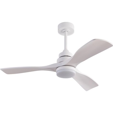 Deckenventilator 42 Zoll mit LED-Licht und Fernbedienung, weiß, 3 Flügel (1/5)