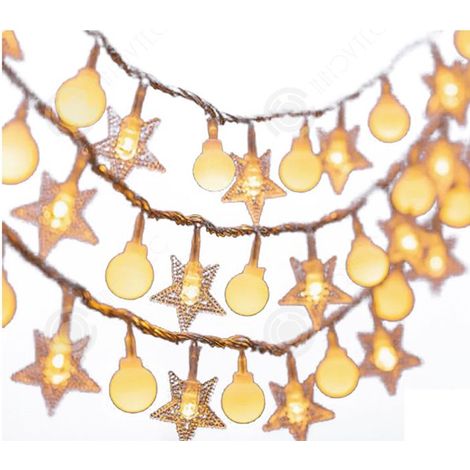 1 x Guirlande solaire extérieure, 50 LED, 9,5 m, 8 modes, guinguette jardin, IP44, pour terrasse et balcon