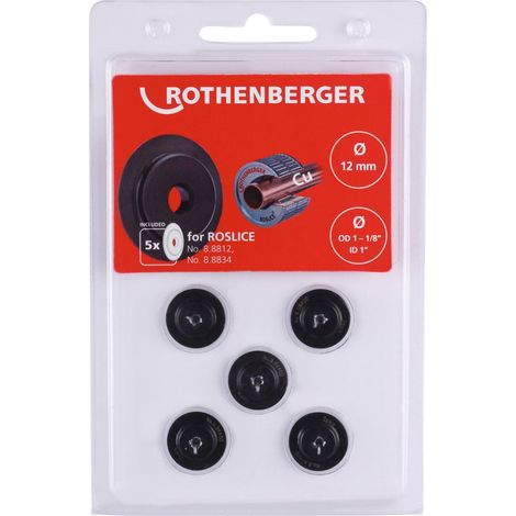 ROTHENBERGER Molette de coupe pour ROSLICE 12mm, 1.1/8", 5 pièces - 088840D (1/2)