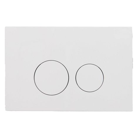 FugaFlow Eccelente Press Plaque de déclenchement DualFlush pour bâti-support Geberit UP320 ABS Rond Blanc brillant (1/5)