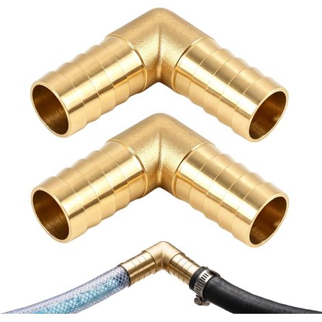 2 PCS Adaptateurs de Tuyau 19 mm En Laiton, Raccord Coudé À 90°, Raccord de Tuyau avec Crampons, Raccord D’assemblage Pratique pour Différentes Installations de Tuyaux Et Raccords Coudés (1/5)