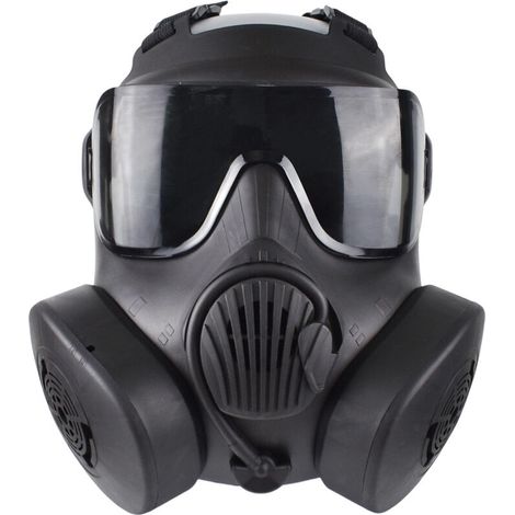 Masque à gaz double réservoir M50 - JINFGERNE - Style militaire - Protection anti-pandémie - Polyvalent et durable - Unisexe - Activités extérieures