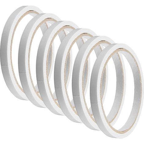 rotoli di nastro biadesivo extra forte per progetti fai da te, 8 mm x 10 metri, trasparente, per cucito, artigianato, scrapbooking, carta da parati, creazione di biglietti, ufficio, aula, artigianato, (1/5)