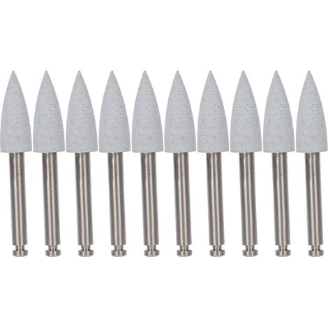 10 pièces fraises dentaires polissage basse vitesse, kit forets meulage pour polisseur dentaire gris 406 (1/5)