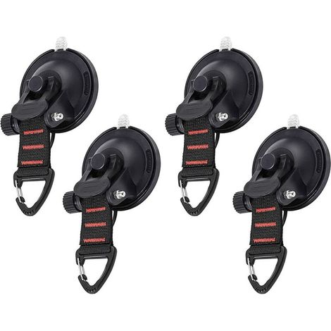 AMXCNOY 4er-Set Saugnapf-Anker, Befestigungshaken, waschbare Saugnäpfe, vielseitig einsetzbar für Auto, Markise, Boot, Camping, Plane (1/4)