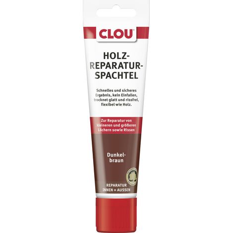 Clou Holzreparatur-Spachtel 55 g dunkelbraun Spachtelmasse