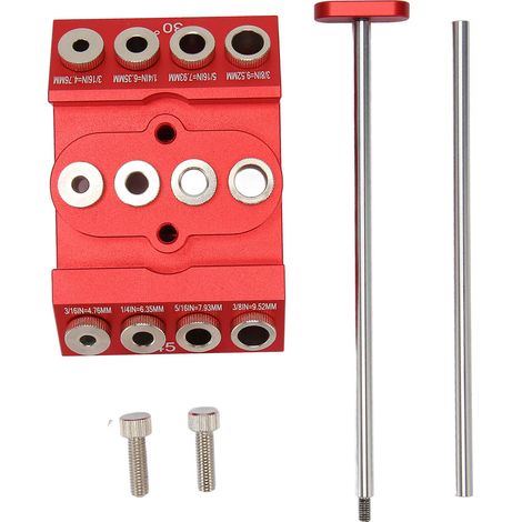Perceuse à Bois Guidée Multi-Angles 30/45/90° Gabarit de Perçage Réglable avec Positionnement Étendu (1/5)