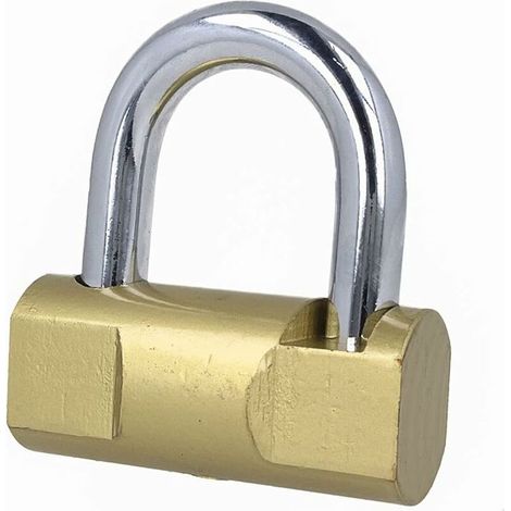 Cadenas En laiton, Avec 3 Clés Inclus, Poids 450g, Robuste et Antivol Pour Serrure Garage Hangars Portes Armoires Fourgonnettes (80mm)