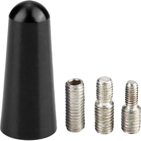 Lntyq Auto-Stabantenne, Mini-Antenne, 3 cm Aluminiumlegierung, Dach-Kurzstabantennenadapter