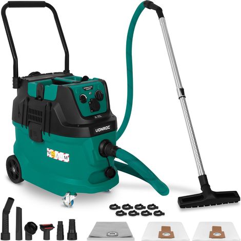 VONROC Aspirateur eau et poussière 1600 W classe M avec filtre HEPA H14 et prise intégrée VC513AC (1/5)