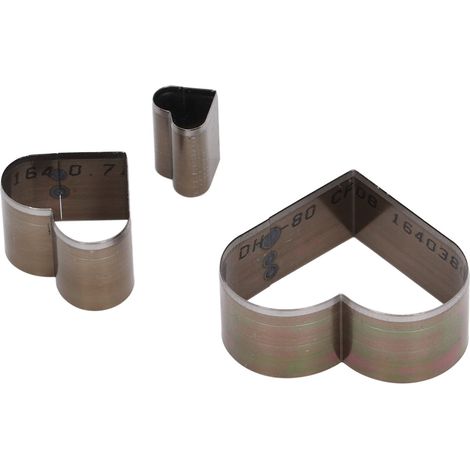 Outil de perforation pour fleurs courtes en forme de cœur, à réaliser soi-même, et pour formes irrégulières. Kit de trois pièces comprenant un sac et une malle en cuir. (1/5)