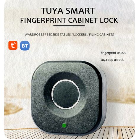 Schrankschloss mit Fingerabdrucksensor, leistungsstarke biometrische Erkennungstechnologie, einfache und benutzerfreundliche Installation (1/5)