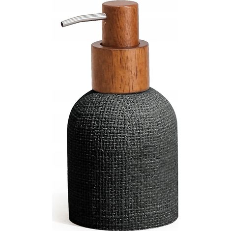 Dispensador de jabón manual de pie Bisk 150 ml negro 1 unidad.