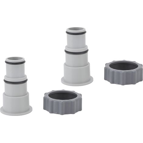 Lot de 2 adaptateurs de tuyau de rechange en plastique pour pompes à raccord fileté, tuyaux de 1,5 po et 1,25 po (1/5)