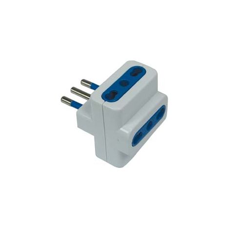 ADATTATORE TRIPLO 2P+T BIANCO- - spina 16A prese 10/16A bianco - 20 pezzi SYNTESY