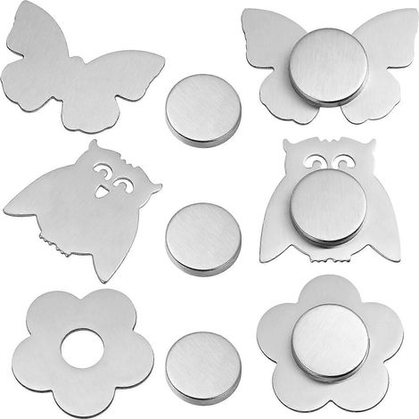 paires de poids magnétiques pour rideaux de douche, aimants en forme de fleur, hibou et papillon pour nappes et rideaux, empêchant le vent de s'envoler.