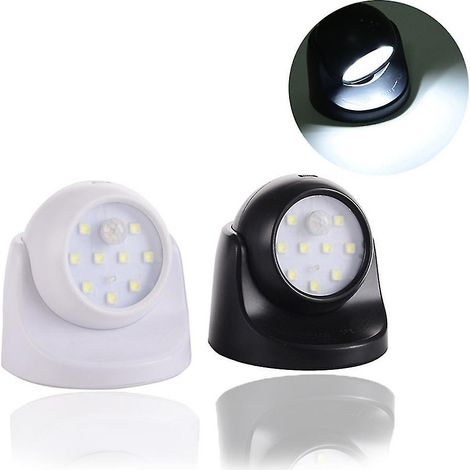 Lampe LED sans fil à détecteur de mouvement, alimentée par batterie et fonctionnant à 360 degrés, pour intérieur et extérieur (1/4)