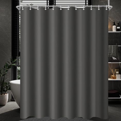 Duschvorhang Antischimmel Wasserabweisend Dunkelgrau 150 x 180 cm (1/5)