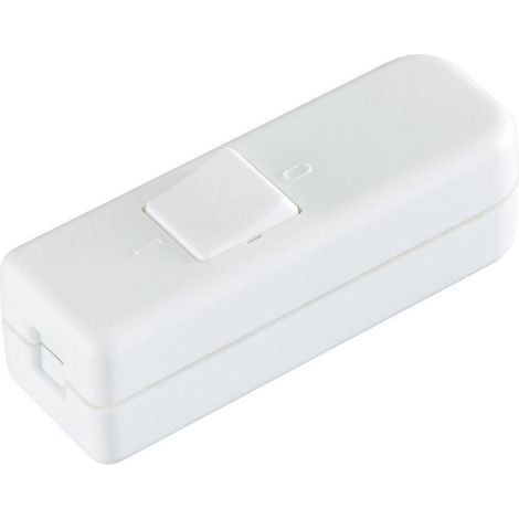 interBär 8006-008.01 Interruttore a filo passante Bianco 1 x Off / On 6 A 1 pz. (1/2)