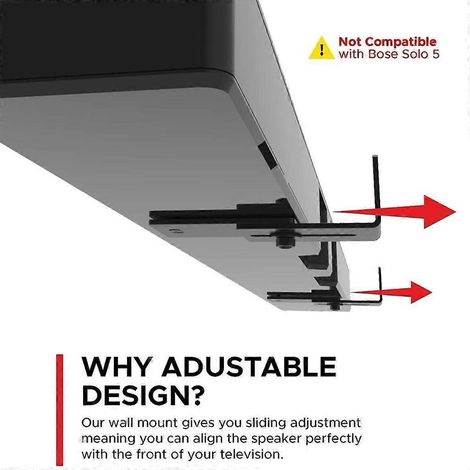 Support de barre de son coulissant portable, fixation murale robuste et stable (1/4)