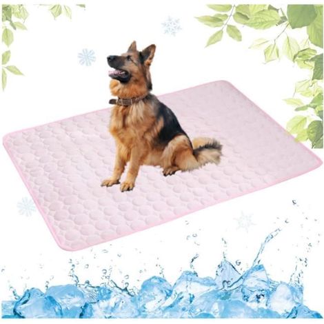 Tapis Rafraichissant - yd - Portable - Rose - 70x100cm - Chien (1/4)