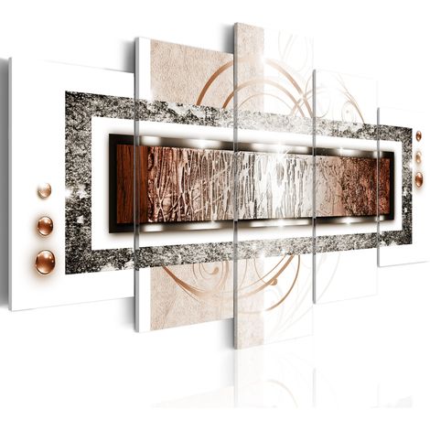 Quadro - Tempesta nevosa d'oro - 100x50 (1/4)