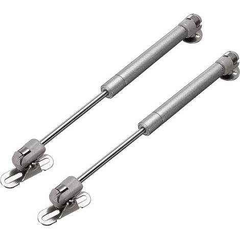 Juego de 2 bisagras de soporte de elevación hidráulica, 50 N, para puertas de cocina, armarios, amortiguadores de gas para armarios Tatami, roperos, muebles y herrajes. (1/5)