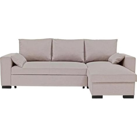 Conforteam MORGAN Ecksofa mit Schlaffunktion beige mit Stauraum