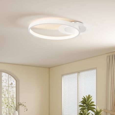 Lampada soffitto 50x40 cm LED dimmerabile doppio anello OKMYHOME (1/5)