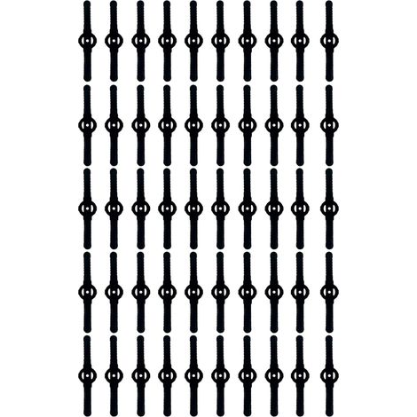 Cuchillas de plástico de repuesto para cortacéspedes inalámbricos, para jardín y césped, 50 unidades, color negro. (1/5)