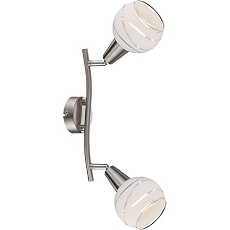 GLOBO Faretti Led Metallo Nichel Satinato, 2 x Led E14 (1/2)