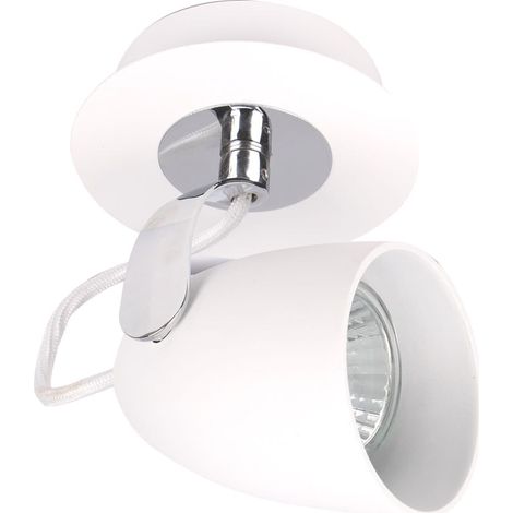 Italux Oxford faretto parete/soffitto bianco cromo GU10 LED