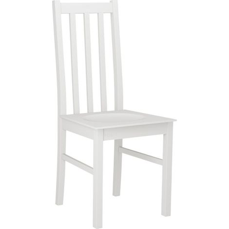 Silla Victorville 115, Blanco, 94x43x46cm, Madera, De madera, Muebles ya montados