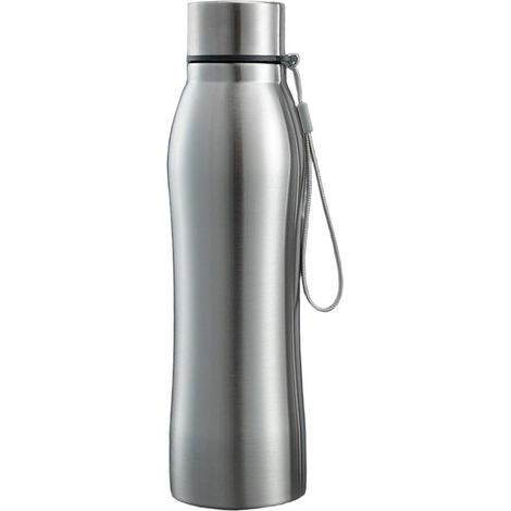 Edelstahl-Trinkflasche, 1000 ml, großes Fassungsvermögen, auslaufsicher, tragbar, einwandig, Edelstahl (1/5)