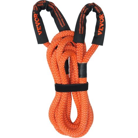 Corde de traction cinétique 1" (2,54 cm) x 9,1 m, capacité 17 237 kg, élastique 30%, pour SUV, 4x4, camion, tracteur. (1/5)