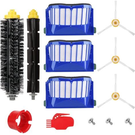 10 Stück Ersatzteile kompatibel für iRobot Roomba 600 Serie 605 610 614 616 620 621 625 630 635 640 650 660 665 670 671 676 680 681 690 695 695 696 697 Bürsten Zubehör für iRobot Roomba Staubsauger