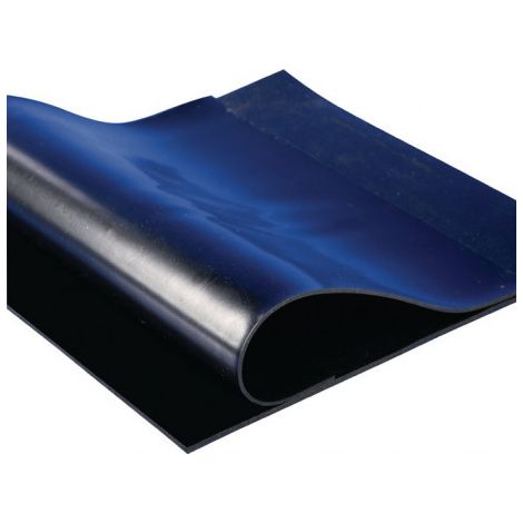 Panneau en caoutchouc l. 1,2 m L. 10 m épaisseur 2 mm noir NR/SBR avec insert de tissu rouleau MÖLLER (Par 12)