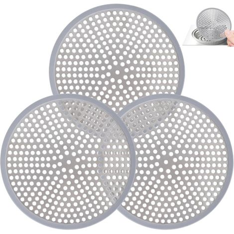 3er-Set Edelstahl-Abflusssiebe, 11,8 cm – Korrosionsbeständig – Für Badewanne, Küche, Bad, Dusche – Crezuo