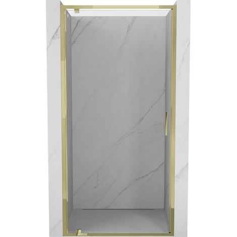 Mexen Exo Duschschwingtür 60 cm, transparent, gold - 8181-060-000-50-00