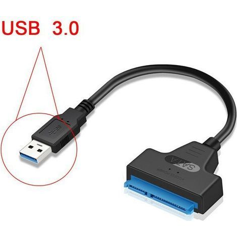 Câble adaptateur USB vers SATA pour disques SSD / HDD 2,5 ", convertisseur externe SATA vers USB 3.0 et câble, convertisseur USB 3.0-SATA III (câble de conversion SATA-USB 3.0) (1/3)