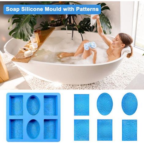 Moule À Savon - Silicone Alimentaire - 6 Cavités - Pour Fabrication Maison - 1 Pièce (1/5)
