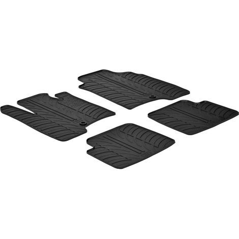 Set tappeti su misura in gomma - compatibile per  Fiat Panda (02/1210/20) 1 fix lato guida