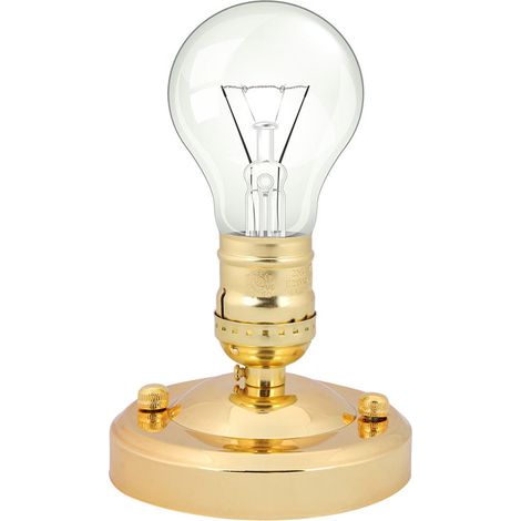 E26/E27 Vintage Industrie Decken-/Wandleuchtenfassung, Pendelleuchte, Lampenfassung, Gold (1/5)