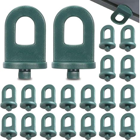 50 crochets de serre, pinces de serre en plastique durable, support pour pots de fleurs et plantes grimpantes - Accessoires de serre (vert) (1/5)