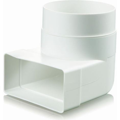 Conduit de ventilation tube plat chicane – Polystyrène – Diamètre intérieur 98mm – Température max 80°C – Pour systèmes de ventilation – Blauberg
